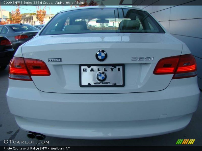 Alpine White / Beige 2009 BMW 3 Series 328xi Coupe