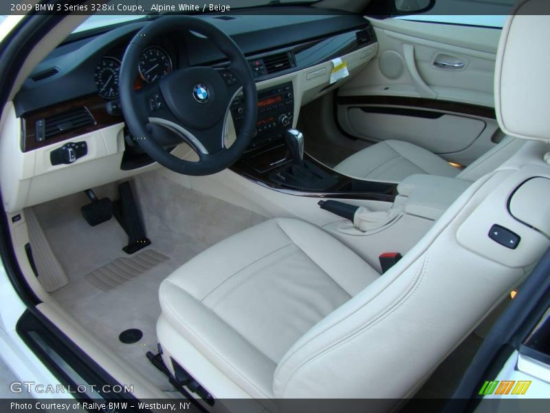 Alpine White / Beige 2009 BMW 3 Series 328xi Coupe
