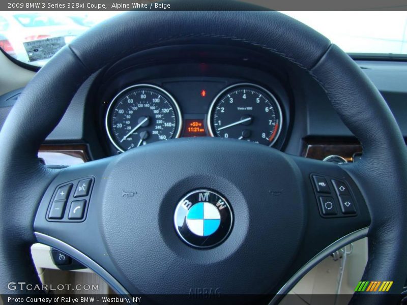 Alpine White / Beige 2009 BMW 3 Series 328xi Coupe