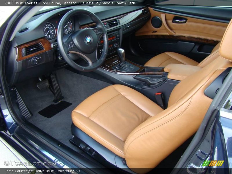 Monaco Blue Metallic / Saddle Brown/Black 2008 BMW 3 Series 335xi Coupe