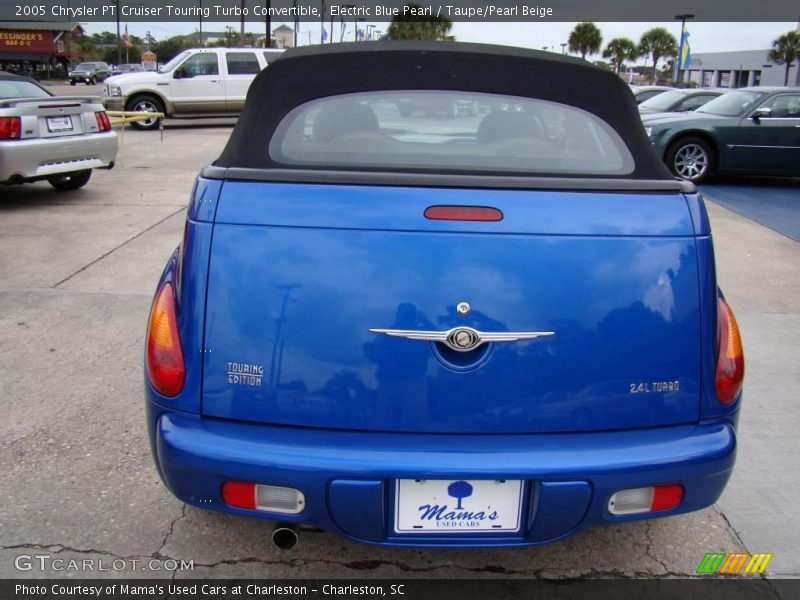 Electric Blue Pearl / Taupe/Pearl Beige 2005 Chrysler PT Cruiser Touring Turbo Convertible