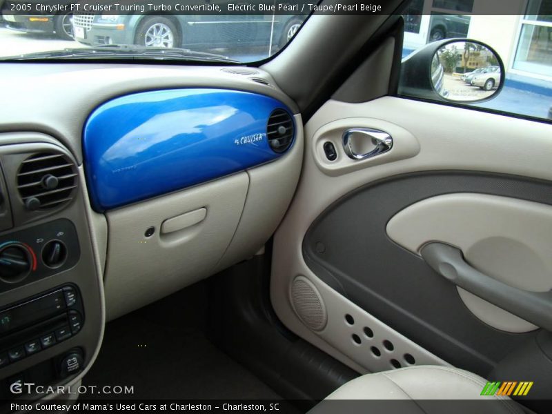 Electric Blue Pearl / Taupe/Pearl Beige 2005 Chrysler PT Cruiser Touring Turbo Convertible