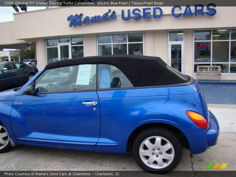 Electric Blue Pearl / Taupe/Pearl Beige 2005 Chrysler PT Cruiser Touring Turbo Convertible