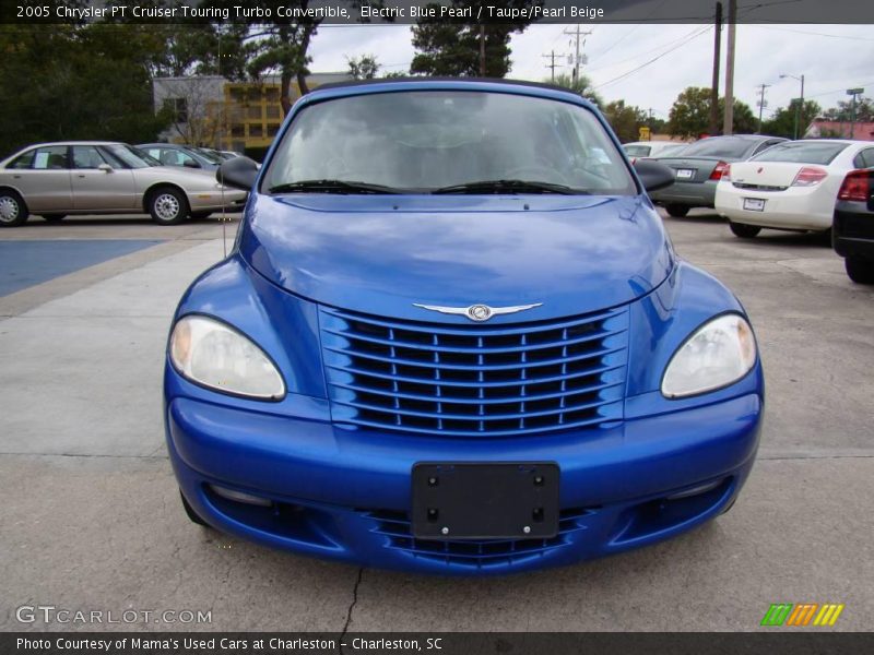 Electric Blue Pearl / Taupe/Pearl Beige 2005 Chrysler PT Cruiser Touring Turbo Convertible