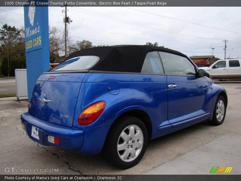 Electric Blue Pearl / Taupe/Pearl Beige 2005 Chrysler PT Cruiser Touring Turbo Convertible