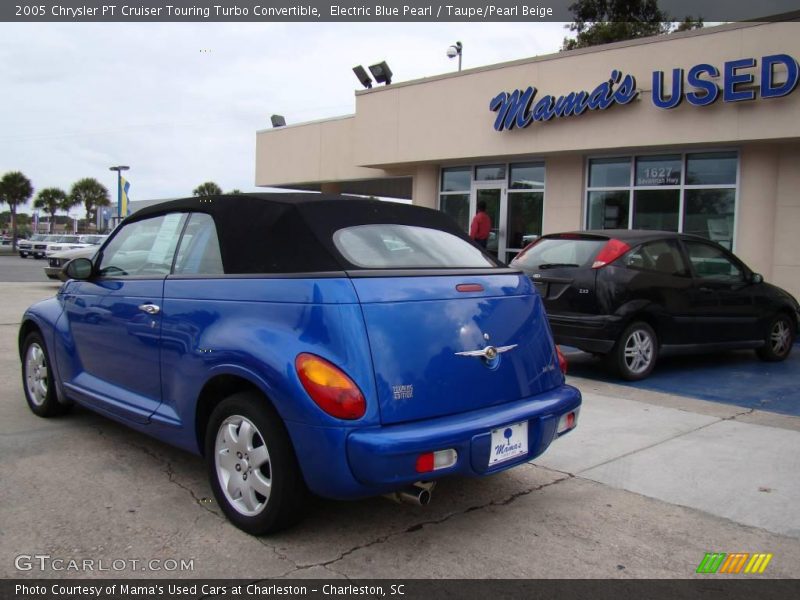 Electric Blue Pearl / Taupe/Pearl Beige 2005 Chrysler PT Cruiser Touring Turbo Convertible