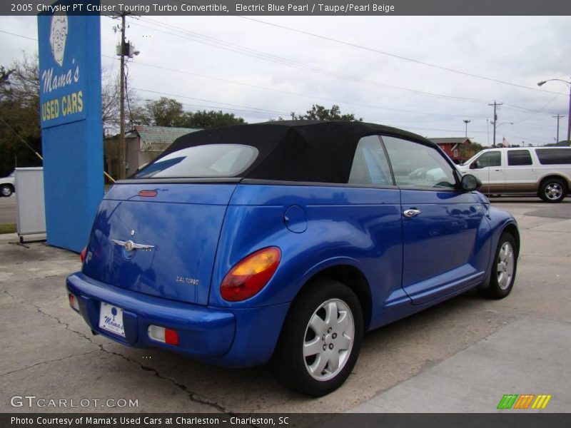 Electric Blue Pearl / Taupe/Pearl Beige 2005 Chrysler PT Cruiser Touring Turbo Convertible