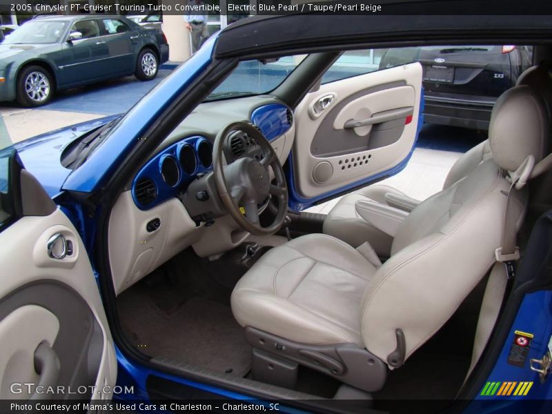 Electric Blue Pearl / Taupe/Pearl Beige 2005 Chrysler PT Cruiser Touring Turbo Convertible