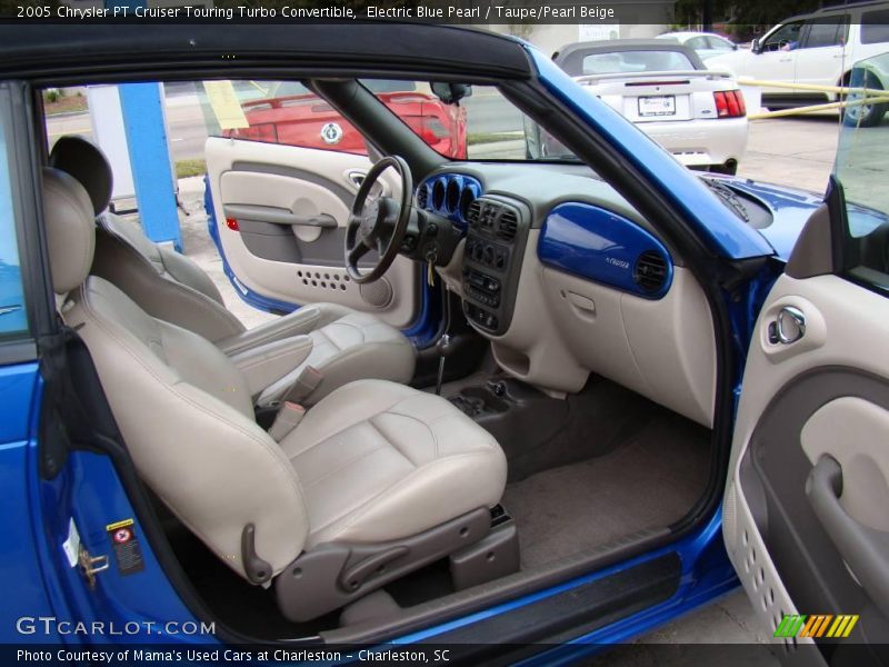 Electric Blue Pearl / Taupe/Pearl Beige 2005 Chrysler PT Cruiser Touring Turbo Convertible