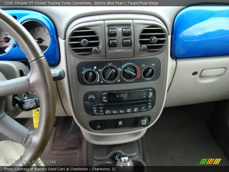 Electric Blue Pearl / Taupe/Pearl Beige 2005 Chrysler PT Cruiser Touring Turbo Convertible