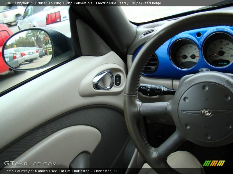Electric Blue Pearl / Taupe/Pearl Beige 2005 Chrysler PT Cruiser Touring Turbo Convertible