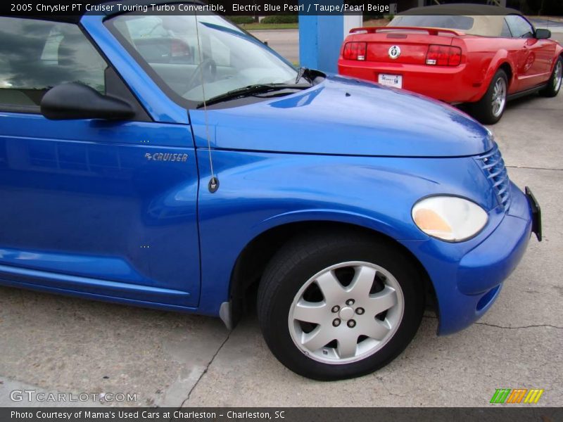 Electric Blue Pearl / Taupe/Pearl Beige 2005 Chrysler PT Cruiser Touring Turbo Convertible