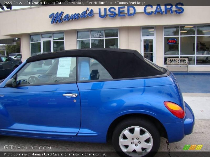 Electric Blue Pearl / Taupe/Pearl Beige 2005 Chrysler PT Cruiser Touring Turbo Convertible