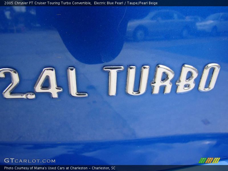 Electric Blue Pearl / Taupe/Pearl Beige 2005 Chrysler PT Cruiser Touring Turbo Convertible