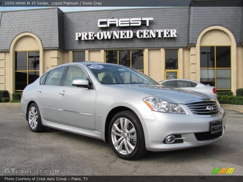 Liquid Platinum / Stone Gray 2009 Infiniti M 35 Sedan