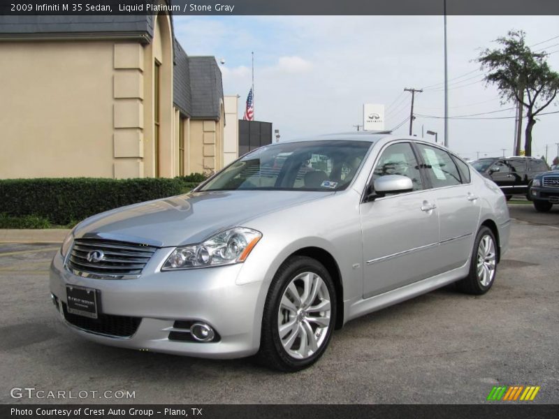 Liquid Platinum / Stone Gray 2009 Infiniti M 35 Sedan