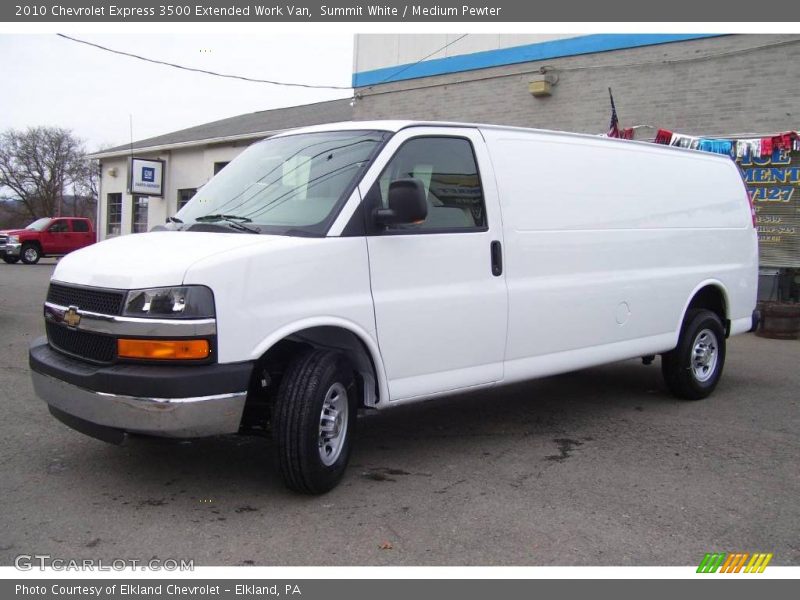 Summit White / Medium Pewter 2010 Chevrolet Express 3500 Extended Work Van