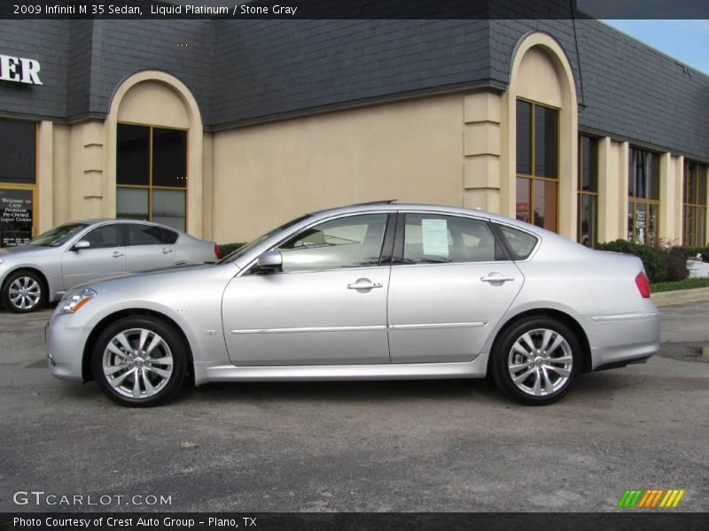 Liquid Platinum / Stone Gray 2009 Infiniti M 35 Sedan