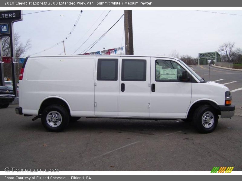 Summit White / Medium Pewter 2010 Chevrolet Express 3500 Extended Work Van