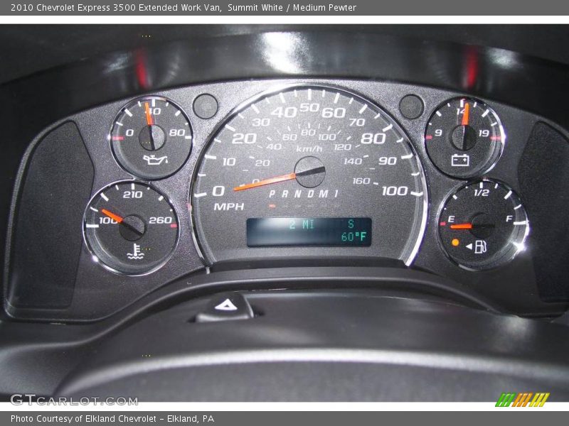 Summit White / Medium Pewter 2010 Chevrolet Express 3500 Extended Work Van