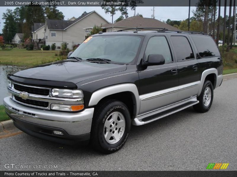 Dark Gray Metallic / Tan/Neutral 2005 Chevrolet Suburban 1500 LT