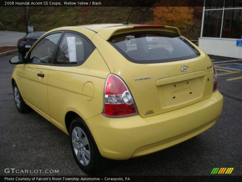 Mellow Yellow / Black 2008 Hyundai Accent GS Coupe