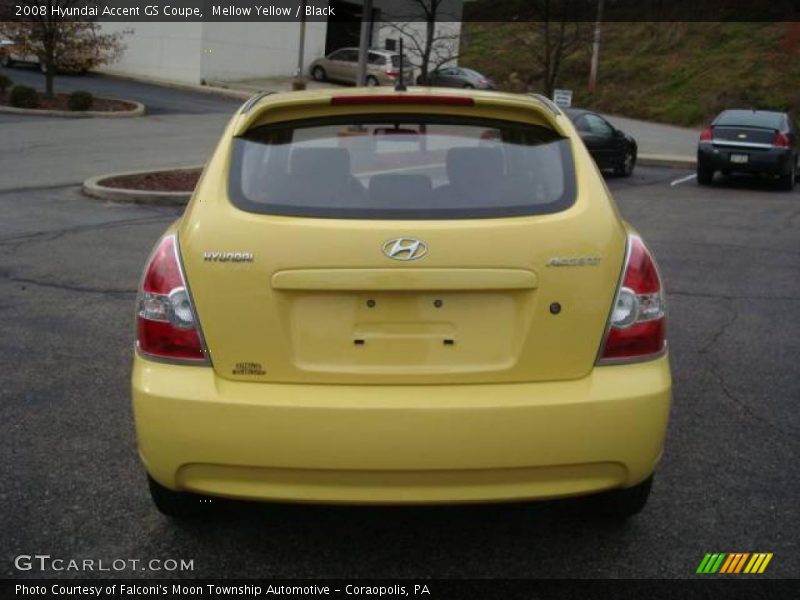 Mellow Yellow / Black 2008 Hyundai Accent GS Coupe