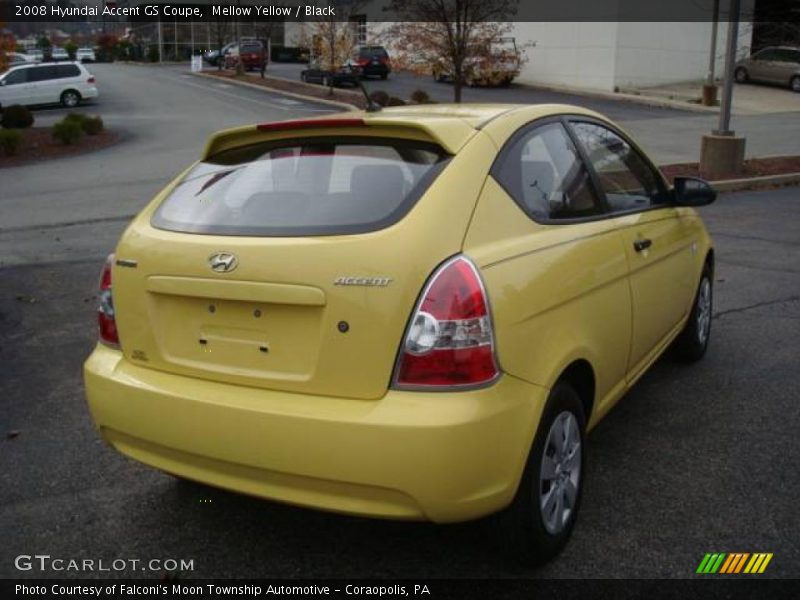 Mellow Yellow / Black 2008 Hyundai Accent GS Coupe