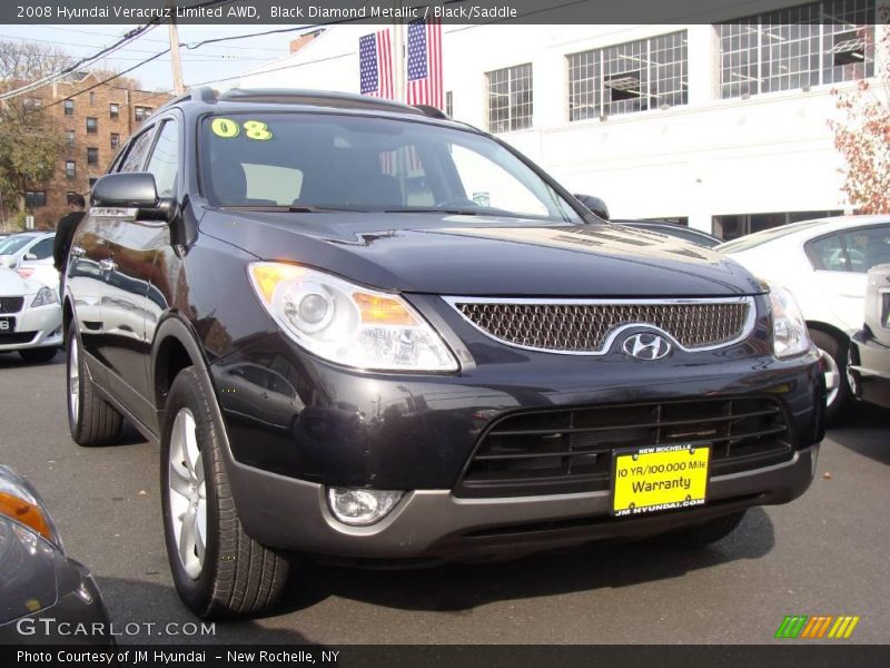Black Diamond Metallic / Black/Saddle 2008 Hyundai Veracruz Limited AWD