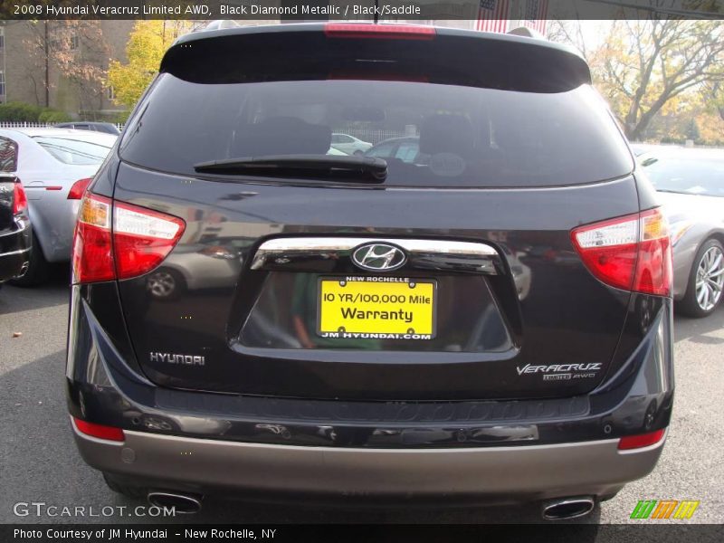 Black Diamond Metallic / Black/Saddle 2008 Hyundai Veracruz Limited AWD