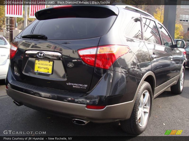 Black Diamond Metallic / Black/Saddle 2008 Hyundai Veracruz Limited AWD