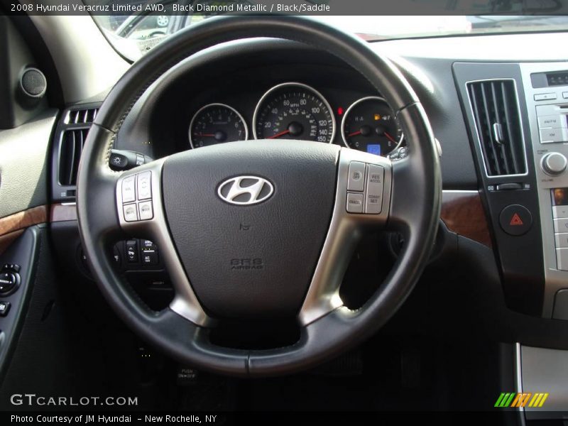 Black Diamond Metallic / Black/Saddle 2008 Hyundai Veracruz Limited AWD
