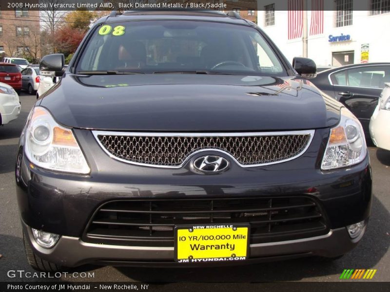 Black Diamond Metallic / Black/Saddle 2008 Hyundai Veracruz Limited AWD