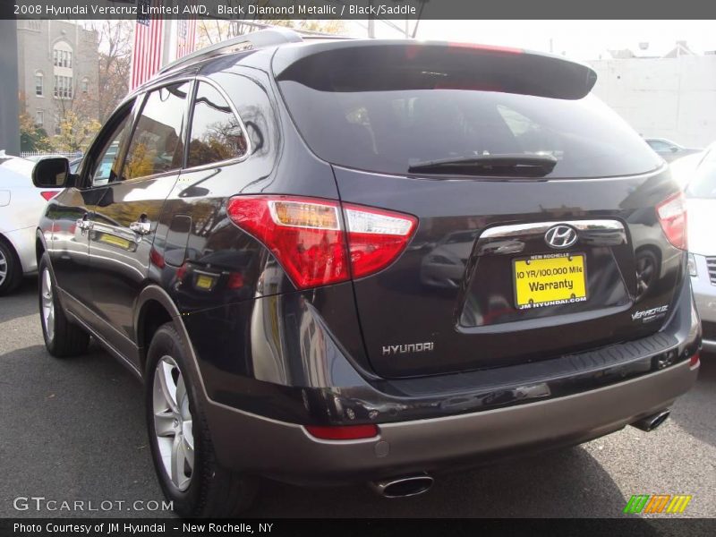 Black Diamond Metallic / Black/Saddle 2008 Hyundai Veracruz Limited AWD
