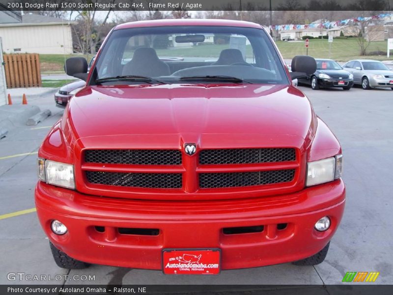 Flame Red / Agate 2001 Dodge Ram 1500 Sport Regular Cab 4x4