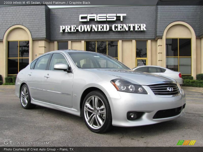 Liquid Platinum / Graphite Black 2009 Infiniti M 45 Sedan