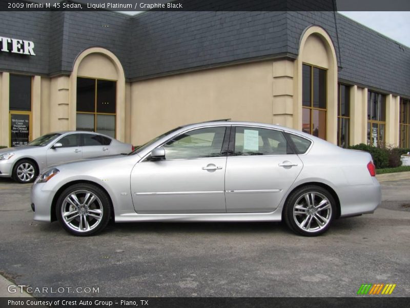 Liquid Platinum / Graphite Black 2009 Infiniti M 45 Sedan