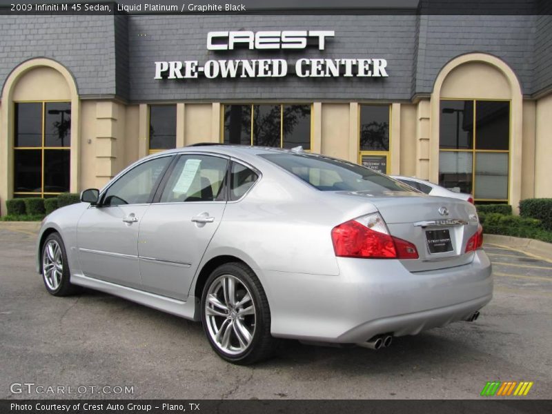 Liquid Platinum / Graphite Black 2009 Infiniti M 45 Sedan