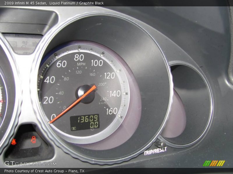 Liquid Platinum / Graphite Black 2009 Infiniti M 45 Sedan