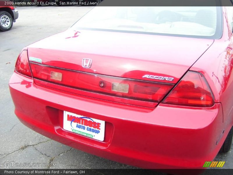 San Marino Red / Ivory 2000 Honda Accord EX Coupe