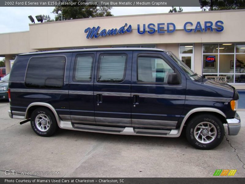 True Blue Metallic / Medium Graphite 2002 Ford E Series Van E150 Passenger Conversion