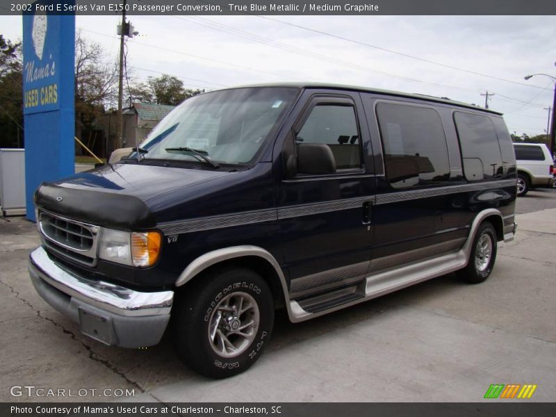 True Blue Metallic / Medium Graphite 2002 Ford E Series Van E150 Passenger Conversion
