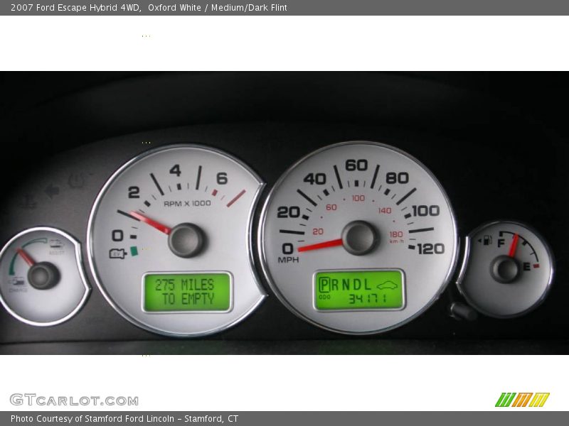 Oxford White / Medium/Dark Flint 2007 Ford Escape Hybrid 4WD