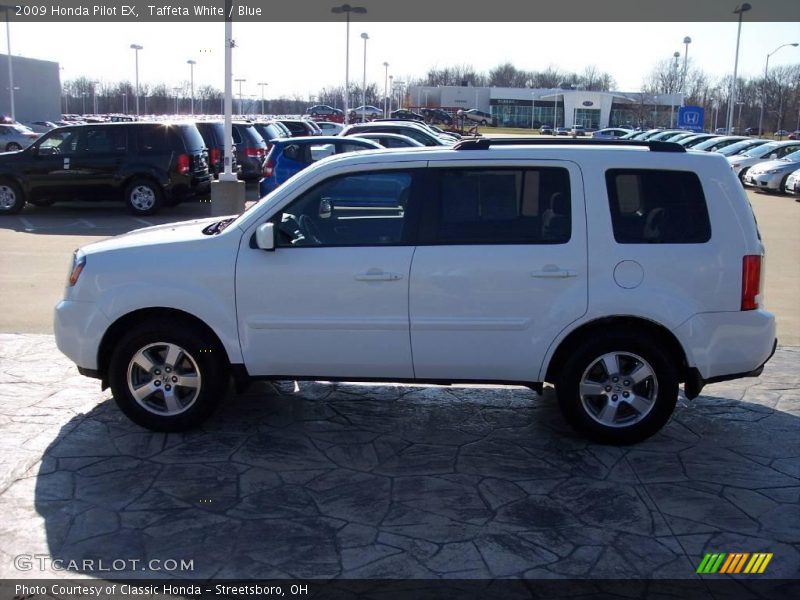 Taffeta White / Blue 2009 Honda Pilot EX