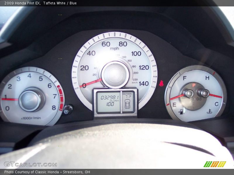 Taffeta White / Blue 2009 Honda Pilot EX