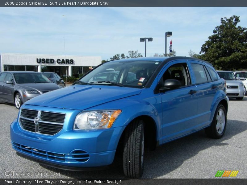Surf Blue Pearl / Dark Slate Gray 2008 Dodge Caliber SE
