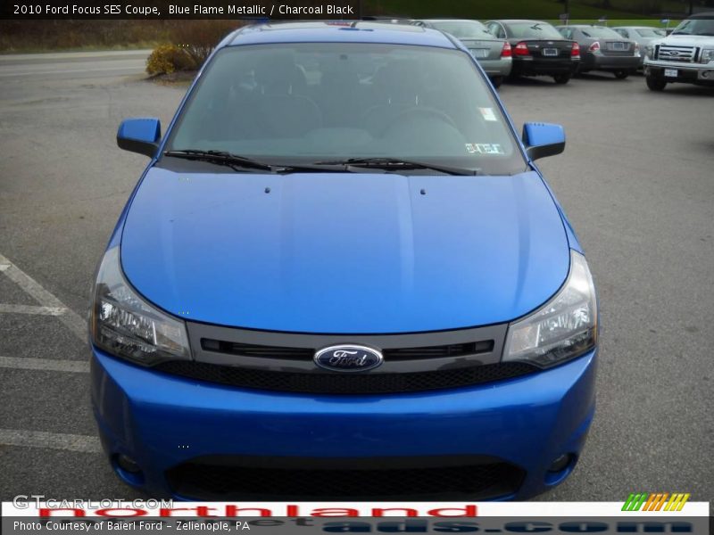 Blue Flame Metallic / Charcoal Black 2010 Ford Focus SES Coupe