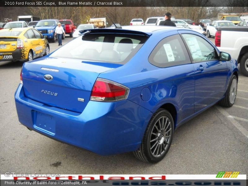 Blue Flame Metallic / Charcoal Black 2010 Ford Focus SES Coupe