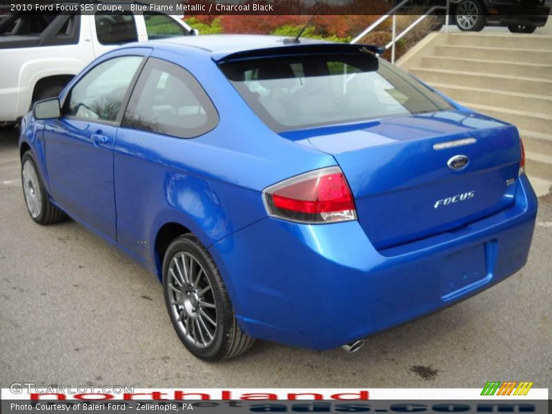 Blue Flame Metallic / Charcoal Black 2010 Ford Focus SES Coupe