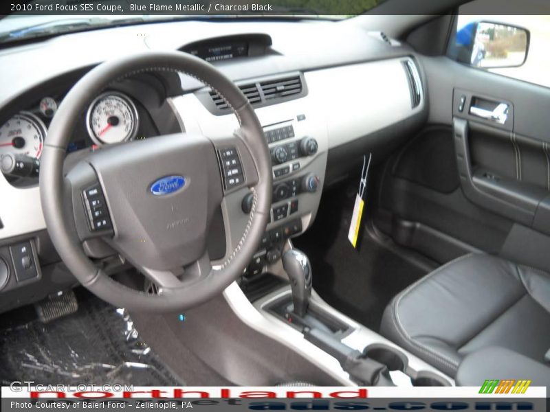 Blue Flame Metallic / Charcoal Black 2010 Ford Focus SES Coupe